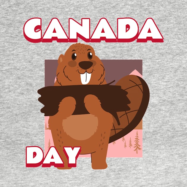 Canada Day Beaver by Tip Top Tee's